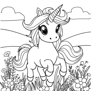 Unicorn Coloring Page Pinterest coloring page for kids