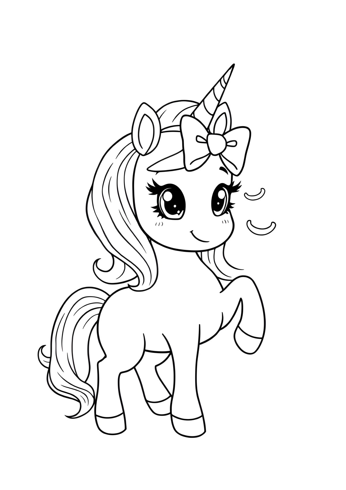 Unicorn Jojo Siwa Bow Coloring Page coloring page for kids