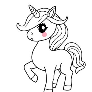 Unicorn Pixel Art Coloring Page coloring page for kids