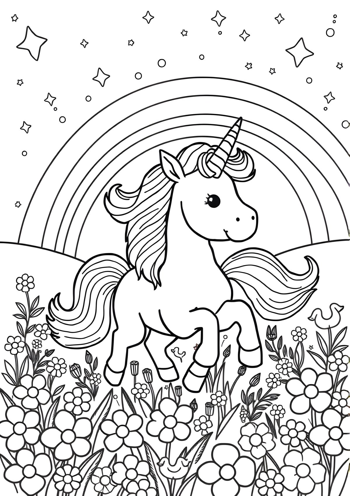 Images Of Unicorn Coloring Page coloring page for kids