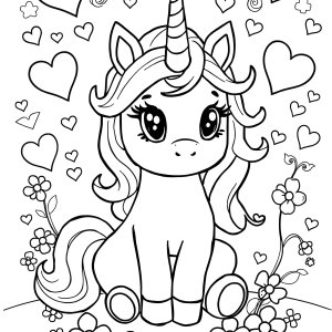 Pikmi Pops Unicorn Coloring Page coloring page for kids