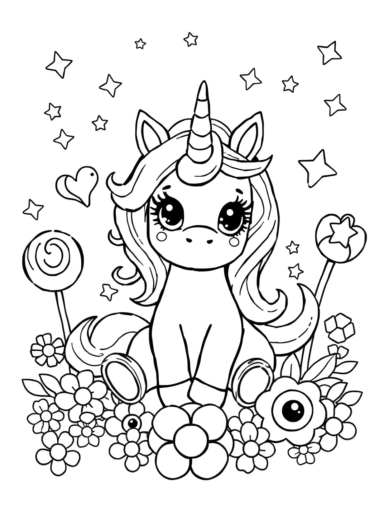 Unicorn Coloring Lol Colouring Page coloring page for kids